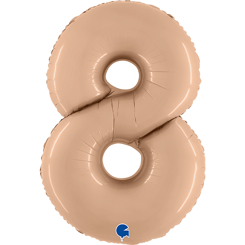 40 inch Nude Number 8 Satin Foil Balloon (1)