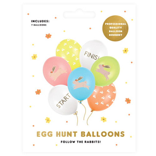 12 inch Egg Hunt Assorted Latex Balloons (7)