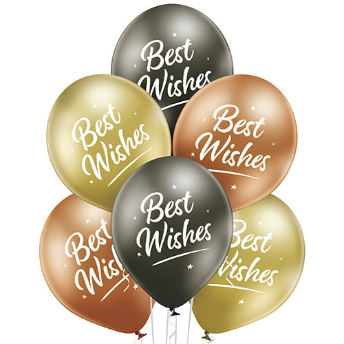 12 inch Best Wishes Latex Balloons (6)