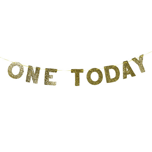 One Today Gold Glitter Letter Banner - 2m (1)