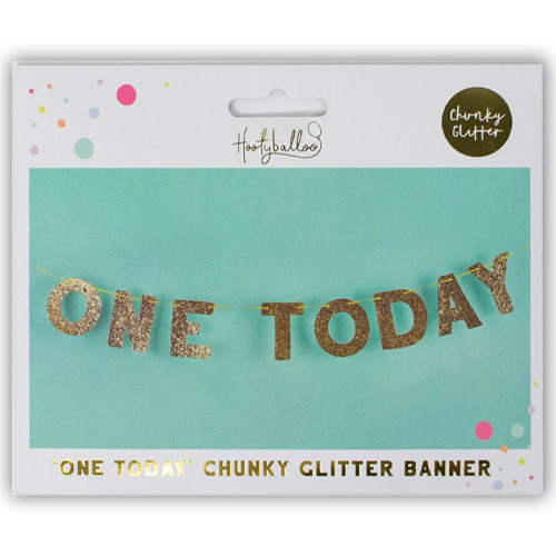 One Today Gold Glitter Letter Banner - 2m (1)