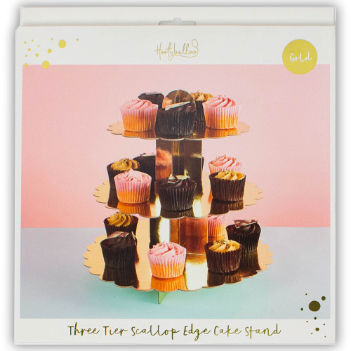 Gold Scalloped Edge Cupcake Stand (1)