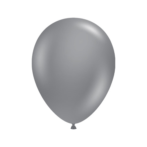 5" Gray Smoke Tuftex Latex Balloons (50)