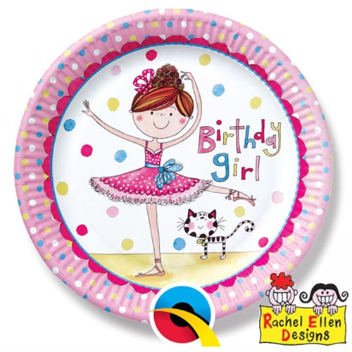 Rachel Ellen Ballerina Paper Plates (8)