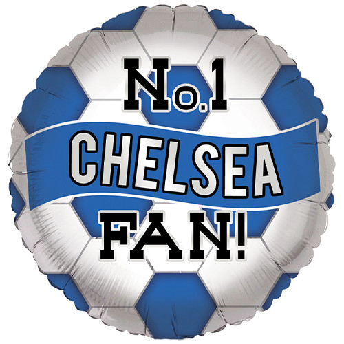 18 inch No.1 Football Fan Chelsea Foil Balloon (1)