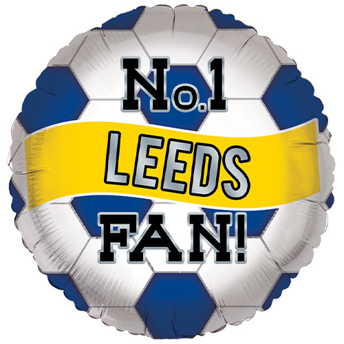 18 inch No.1 Football Fan Leeds Foil Balloon (1)