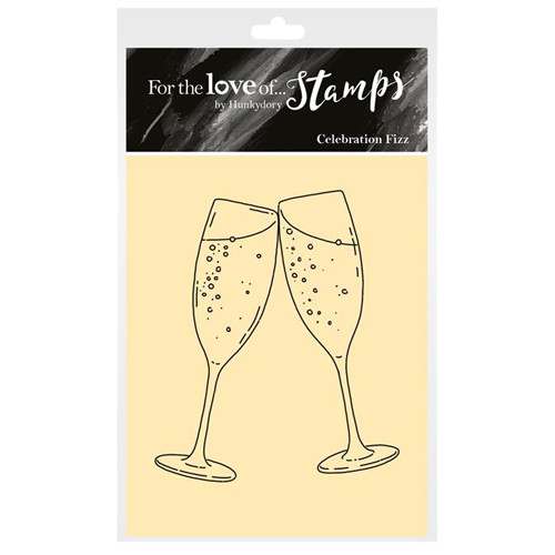 Celebration Champagne Glasses Clear Stamp (1)