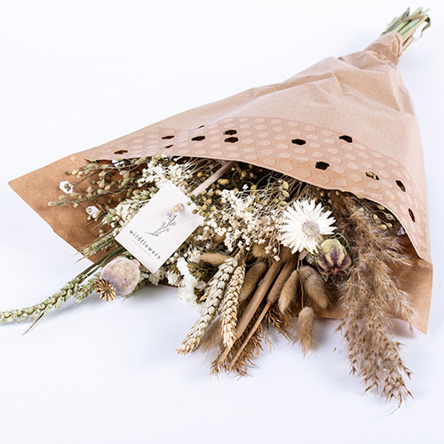 52cm Dried Wildflower Natural Field Mixed Bouquet (1)