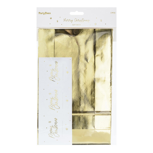 Metallic Gold Christmas Gift Bags (3)