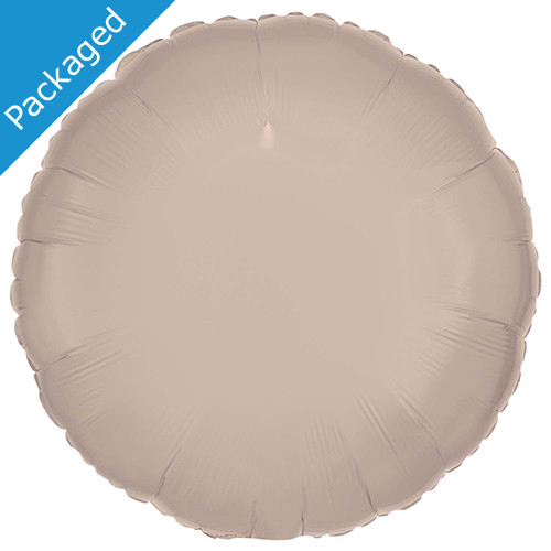 18" Amscan Latte Silk Round Foil Balloon (1)