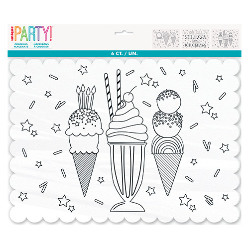 Pastel Ice Cream Paper Colour In Placemats (6) Pastel Ice Cream Paper Colour In Placemats (6)