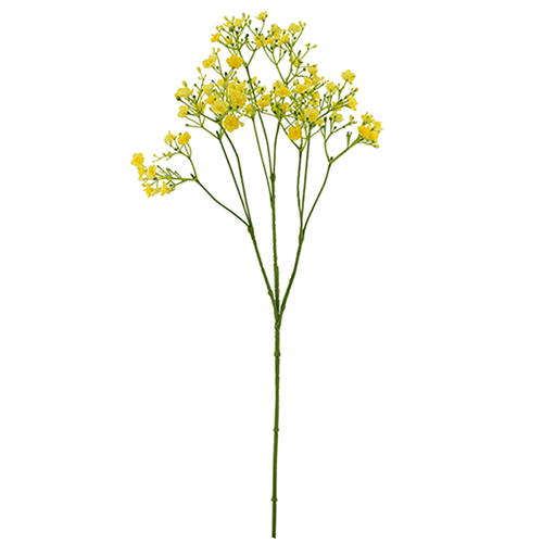 70cm Lemon Yellow Chloe Gypsophila Spray (1)