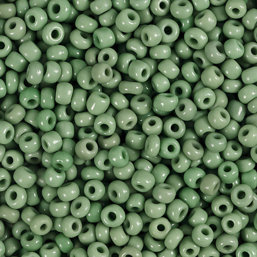 3mm Light Green Seed Beads - 25g (1)