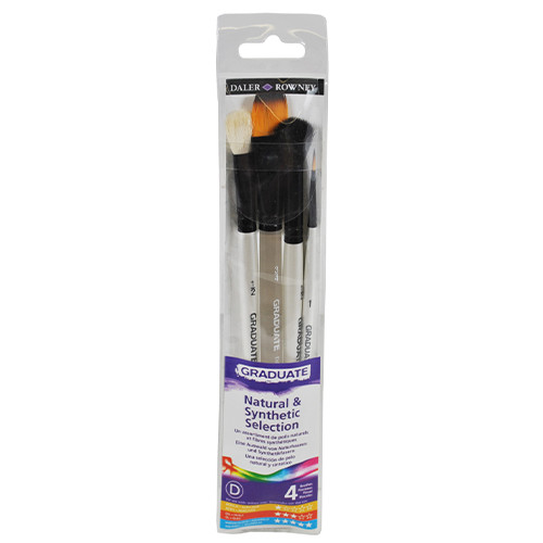 Graduate Natural & Synthetic Art Brush Set (4)