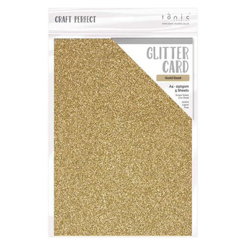 A4 Gold Dust Glitter Card Sheets (5)