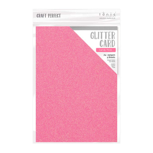 A4 Candy Floss Glitter Card Sheets (5)