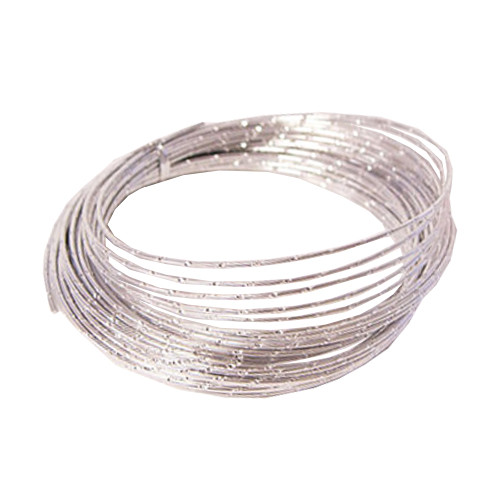 2mm Silver Diamond Cut Aluminium Wire - 10m (1)