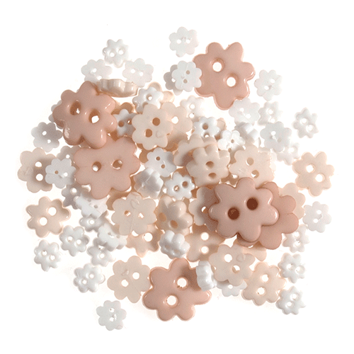 Mini White Mix Flower Buttons - 2.5g (1)