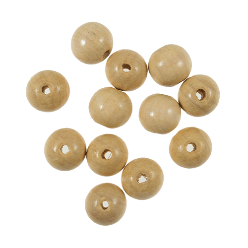 15mm Beech Wood Beads (12) 15mm Beech Wood Beads (12)
