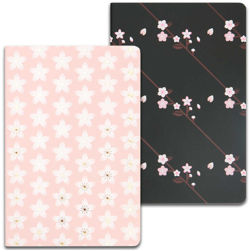 A5 Sakura Pink & Black Dotted Notebooks (2)