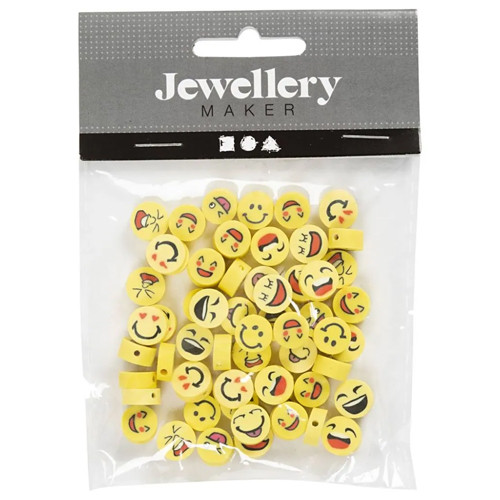 10mm Smiling Faces Figure Beads (60)