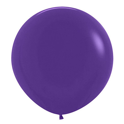 A 24 inch violet purple balloon with a diameter of 24 inches.