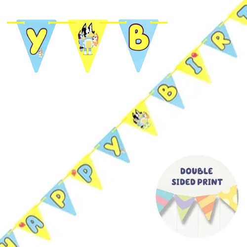 Bluey Birthday Paper Pennant Bunting - 4.5m (1)