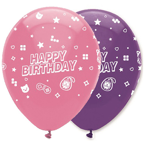 12 inch Digital Game Birthday Latex Balloons (6)
