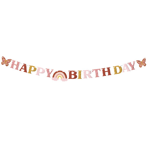 Boho Birthday Maverick Paper Banner - 3m (1)