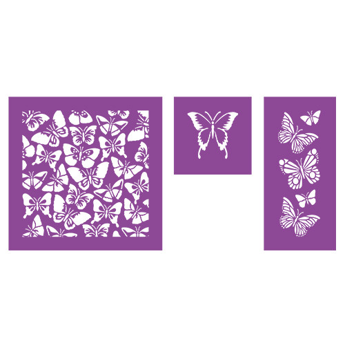 Delightful Butterflies Card Stencil Set (3)