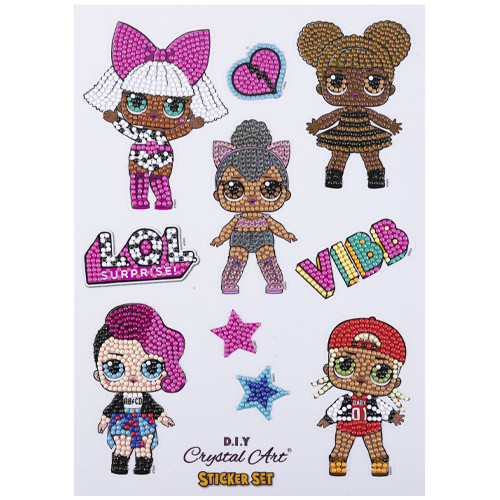 LOL Surprise! Crystal Art Stickers Set (10)