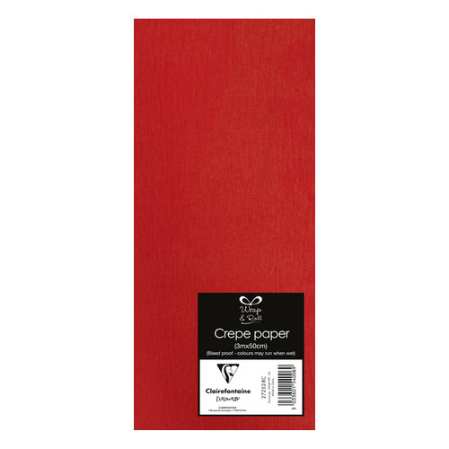 Red Crepe Paper - 3m x 50cm (1 sheet)