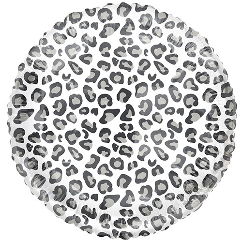 18 inch Catty Neva White Leopard Print Foil Balloon (1)