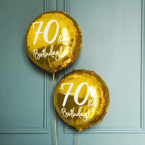 18 inch 70th Birthday Gold Foil Balloon (1)