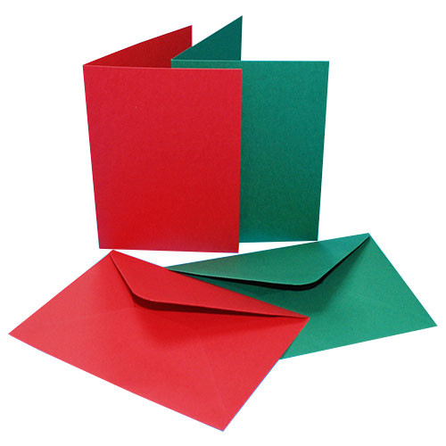 Red & Green Cards & Envelopes - C6 (40)