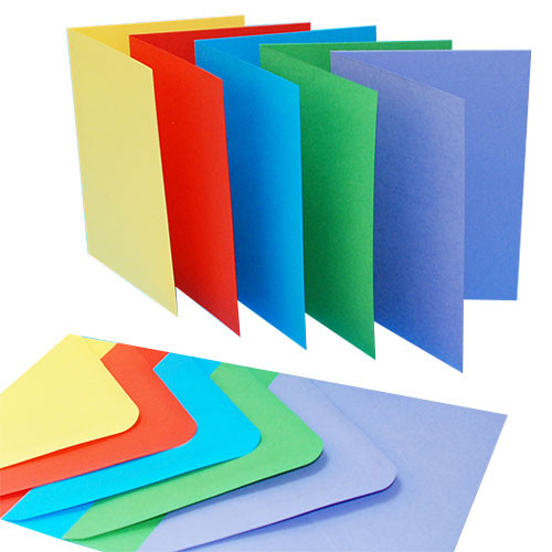 Assorted Bright Cards & Envelopes - C6 (50)