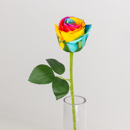 50cm Fresh Touch Rainbow Rosebud Pick (1)