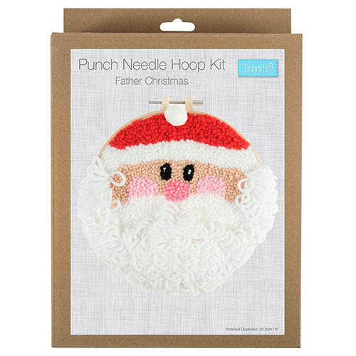 Father Christmas Punch Needle Hoop Kit (1)