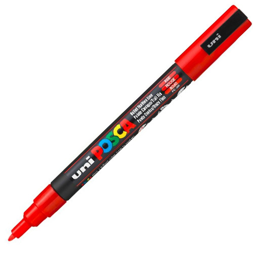 POSCA Red Fine Bullet Tip Paint Pen (1)