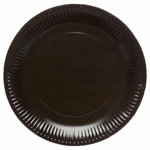 Charcoal Black Paper Plates (8)