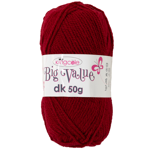 King Cole Big Value DK Wine Acrylic Yarn - 50g (1)