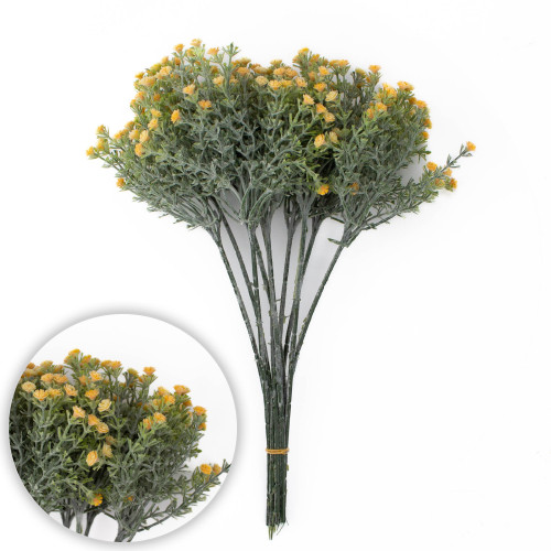 32cm Yellow Wild Gypsophila Bunch - 10 stems (1)