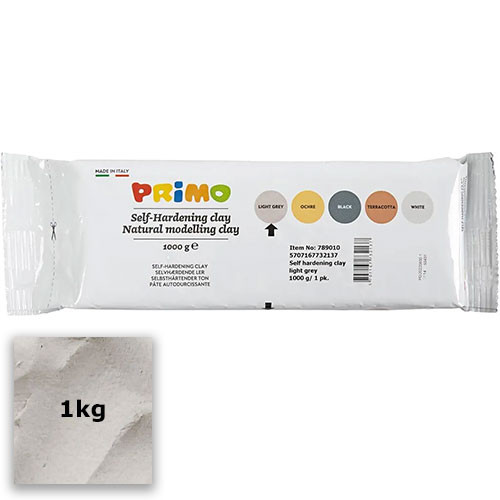 Primo Light Grey Self-Hardening Modelling Clay - 1kg (1)