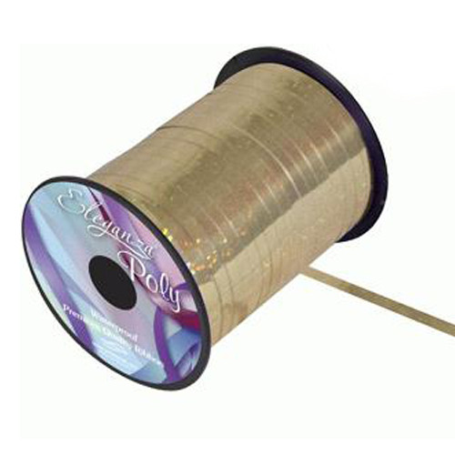 Holographic Gold Ribbon - 250yd Spool (1)