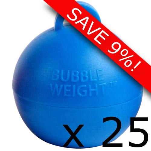 Bag of 35g Neon Blue Bubble Weights (25)