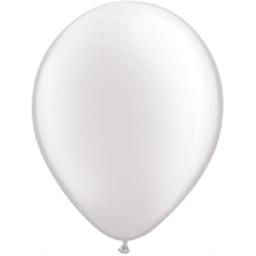 11" Pastel Pearl White Latex Balloons (6)