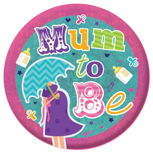 Mum To Be Holographic Badge (1)