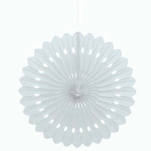 16 inch White Tissue Paper Fan (1)
