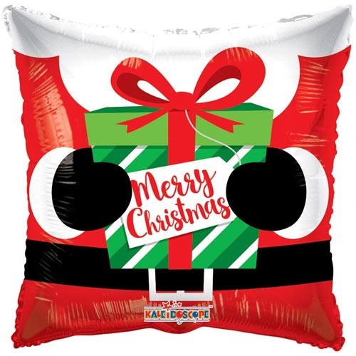 18 inch Santa's Present Square Foil Balloon (1)