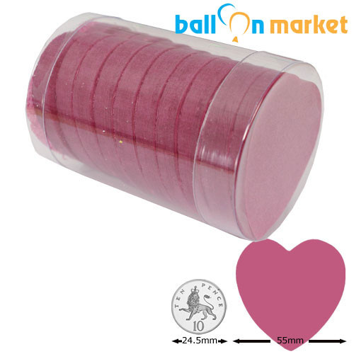 55mm Burgundy Heart Tissue Paper Confetti (100g)